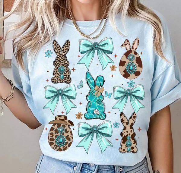 Turquoise & Animal Print Easter Grid