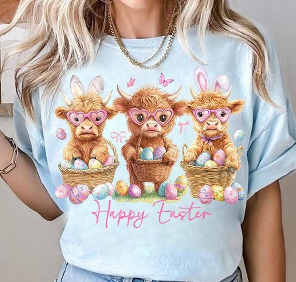 Happy Easter Highland Cows