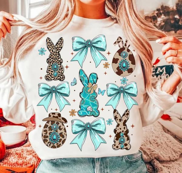 Turquoise & Animal Print Easter Grid