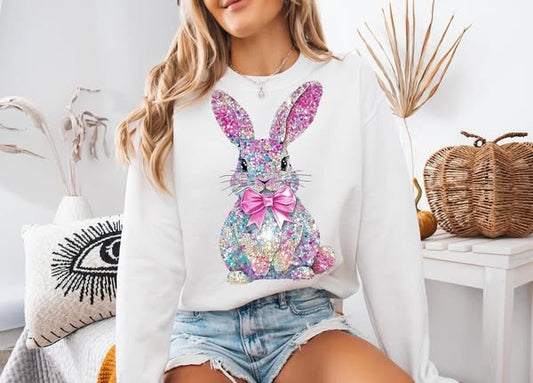 Faux Glitter Bunny