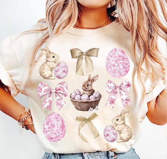 Pink & Gold Bunny Grid