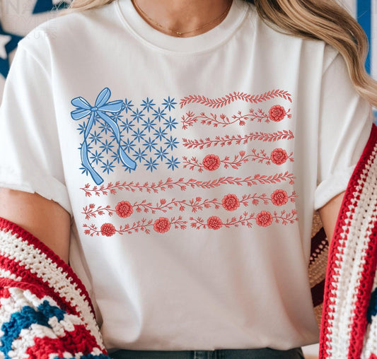 Floral Coquette Flag