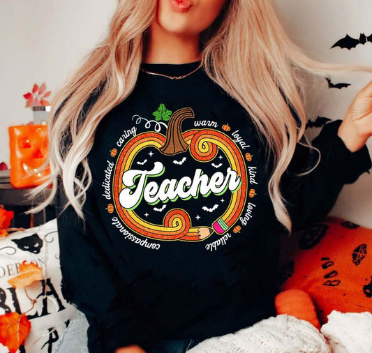 Teacher-pumpkin pencil